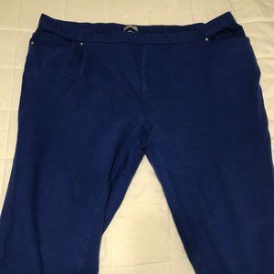 Catherines Cubbie Blue Knit Capri 3X